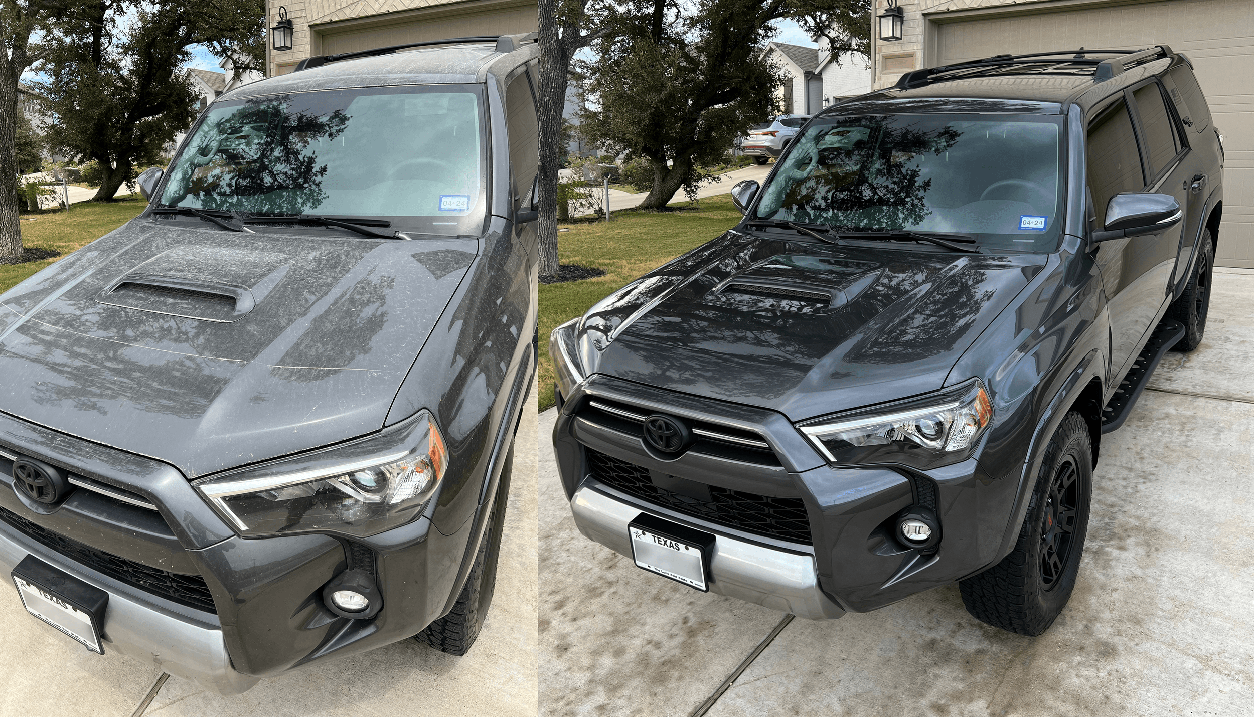 Before and after transformation