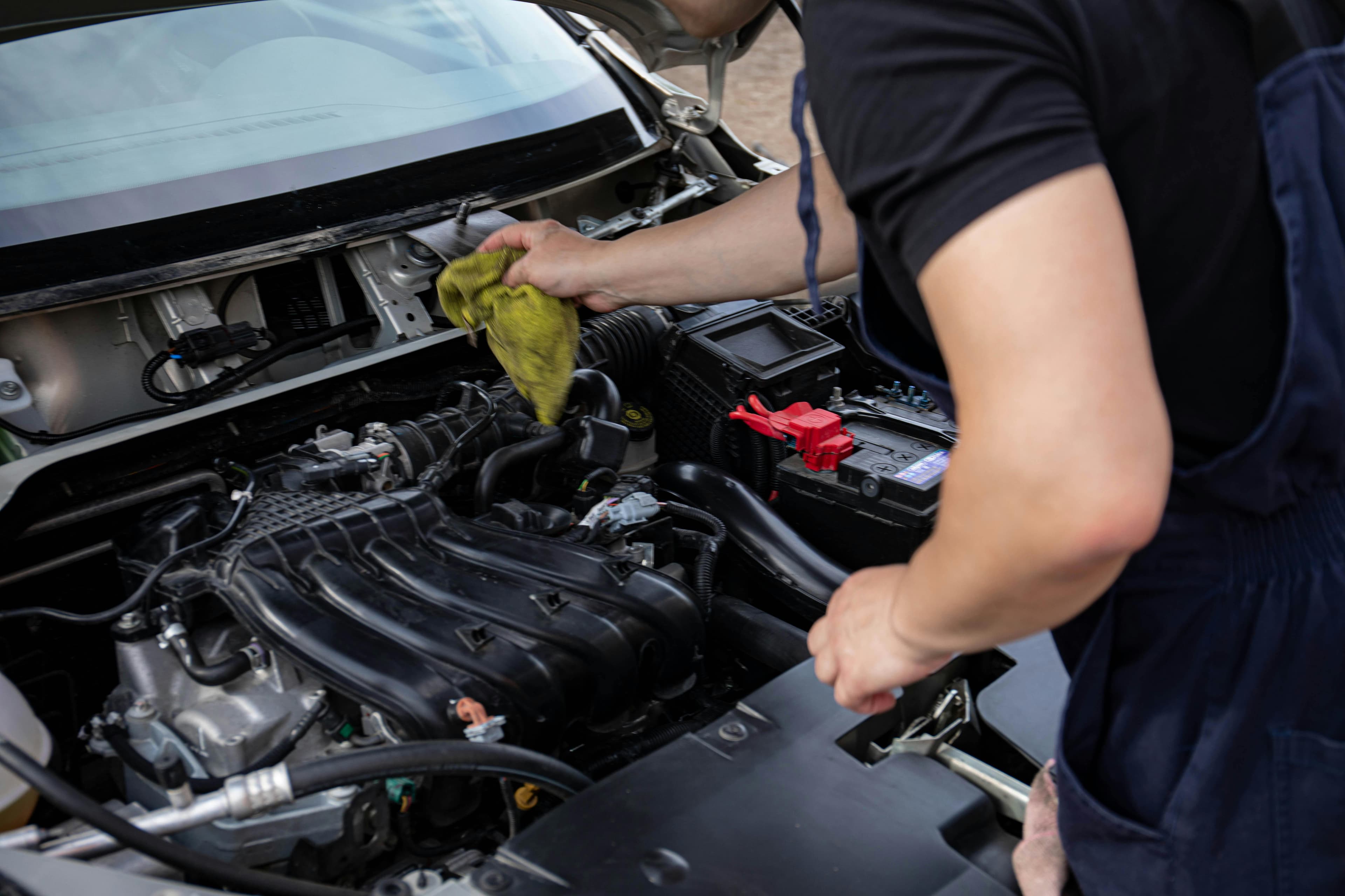 Engine bay cleaning